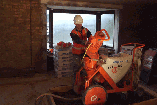 machine plastering services